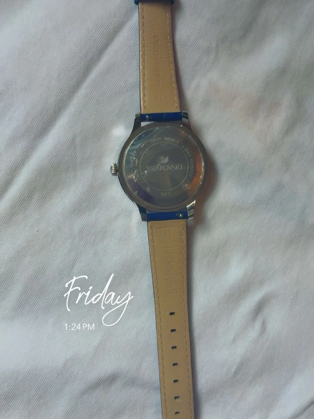 Swarovski Blue Crystal Dial and Strap Women's Watch